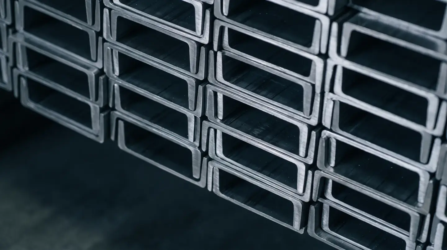 Stacked U-section steel profiles